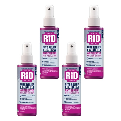 Rid Bite Relief Repellent 100mL Pack of 4