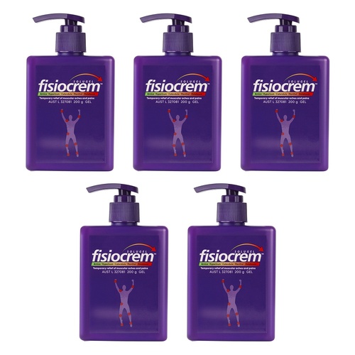 Fisiocrem Solugel Pain Relief Gel 200g Pack of 5