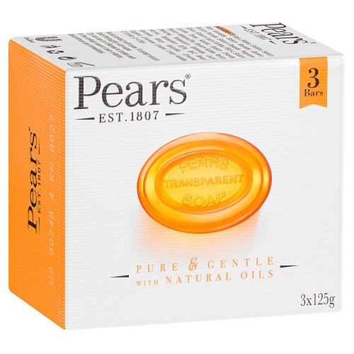 Pears Pure & Gentle Soap With Natural Oils 3 x 125g