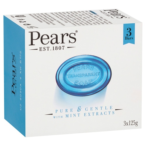 Pears Pure & Gentle Soap With Mint Extracts 3 x 125g