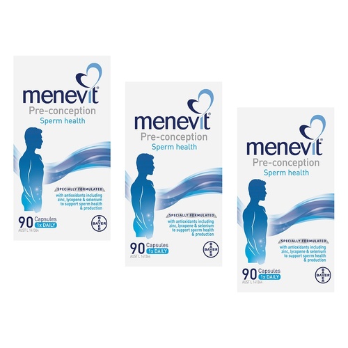 Menevit Pre-Conception Sperm Health 90 Capsules Pack of 3