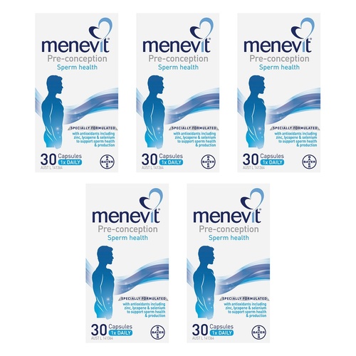 Menevit Pre-Conception Sperm Health 30 Capsules Pack of 5