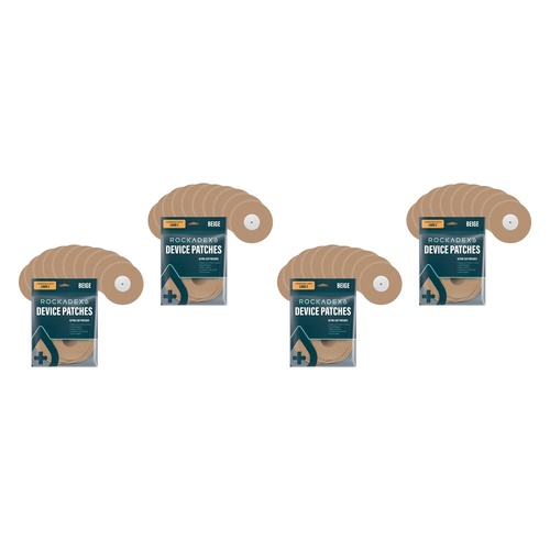 Rockadex Freestyle Libre Patches Beige 10 Pack Bundle of 4