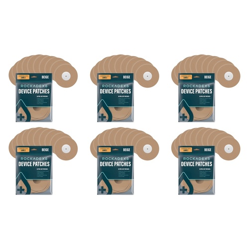 Rockadex Freestyle Libre Patches Beige 10 Pack Bundle of 6