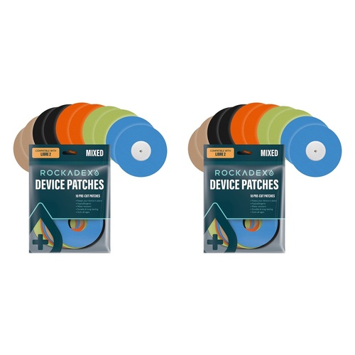Rockadex Freestyle Libre Patches Mixed 10 Pack Bundle of 2