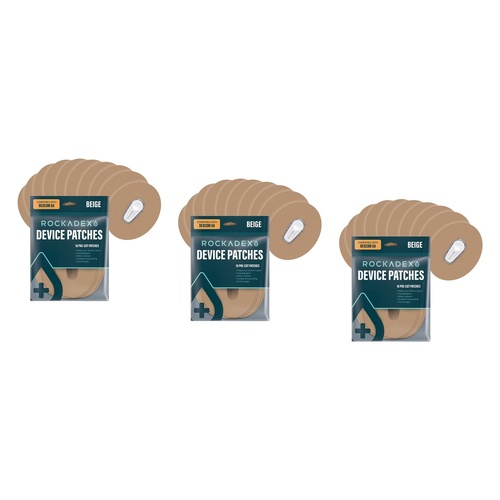 Rockadex Dexcom G6 Patches Beige 10 Pack Bundle of 3