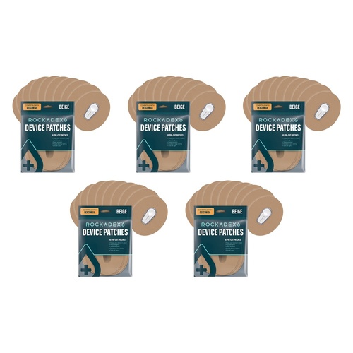 Rockadex Dexcom G6 Patches Beige 10 Pack Bundle of 5