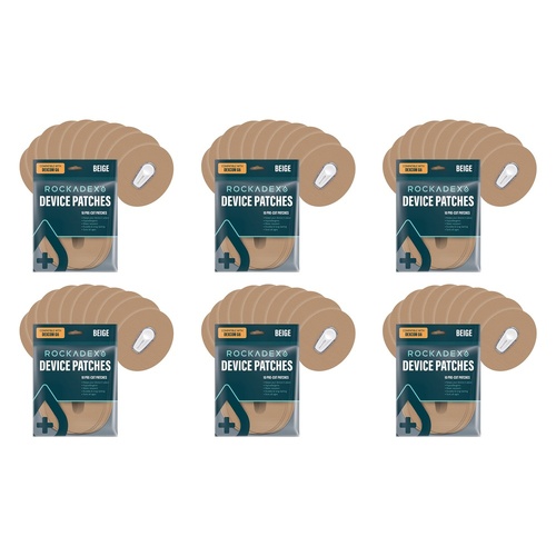 Rockadex Dexcom G6 Patches Beige 10 Pack Bundle of 6