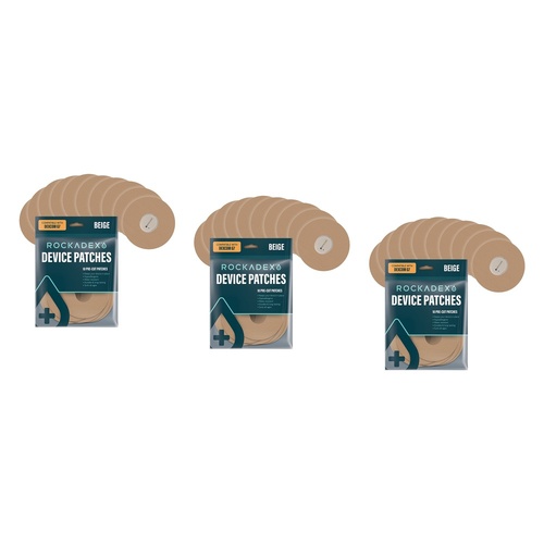 Rockadex Dexcom G7 Patches Beige 10 Pack Bundle of 3