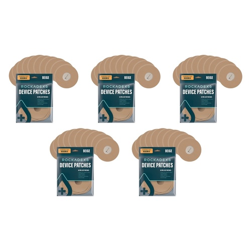 Rockadex Dexcom G7 Patches Beige 10 Pack Bundle of 5