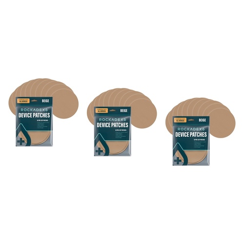 Rockadex Universal Patches Beige 10 Pack Bundle of 3