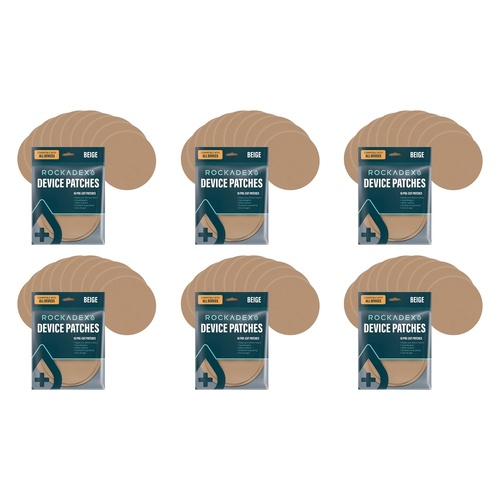 Rockadex Universal Patches Beige 10 Pack Bundle of 6