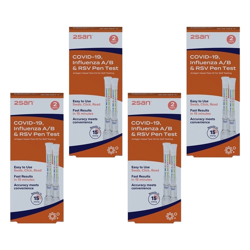 2San Covid-19/Influenza/RSV Pen Test 2 Pack Bundle of 4