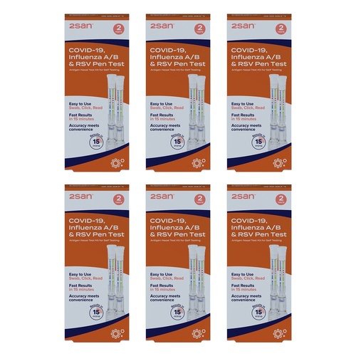 2San Covid-19/Influenza/RSV Pen Test 2 Pack Bundle of 6
