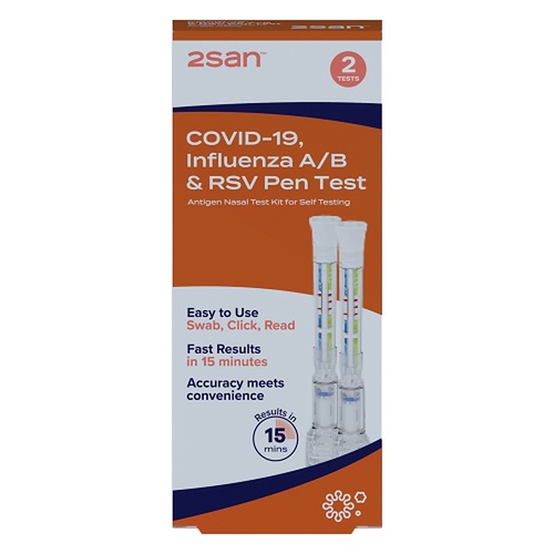 2San Covid-19/Influenza/RSV Pen Test 2 Pack