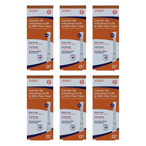 2San Covid-19/Influenza/RSV Pen Test 5 Pack Bundle of 6