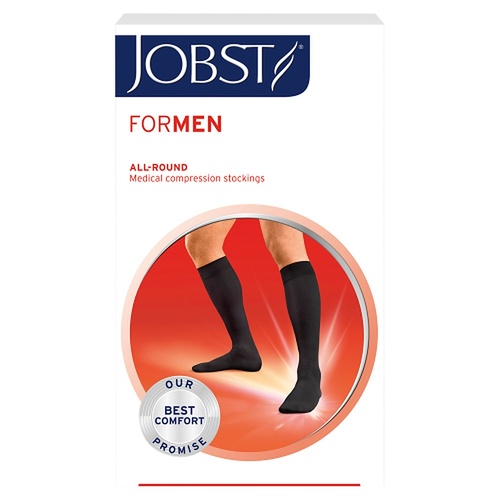 Jobst Men Knee High XLarge Black 15-20mmHg
