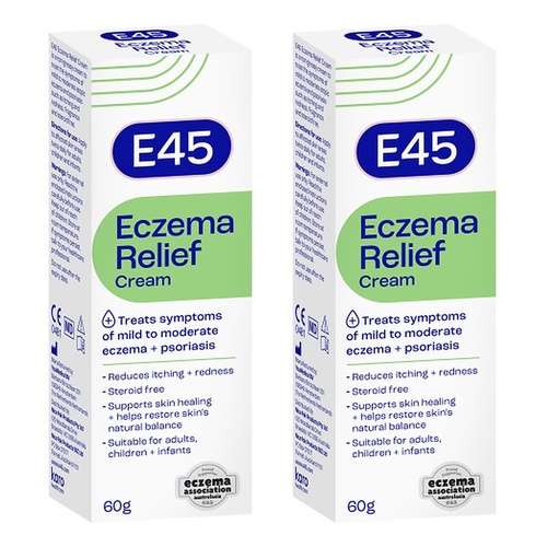 E45 Eczema Relief Cream 60g Pack of 2
