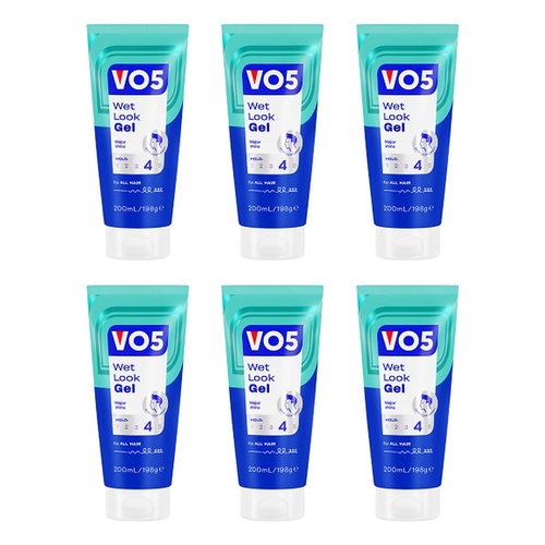 VO5 Wet Look Gel 200mL Pack of 6