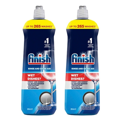 Finish Rinse and Shine Aid 800mL Pack of 2