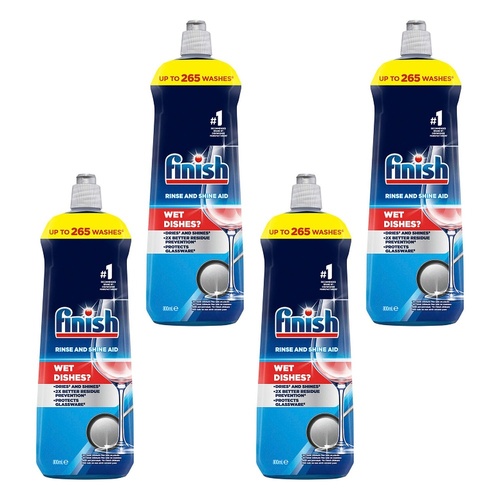 Finish Rinse and Shine Aid 800mL Pack of 4