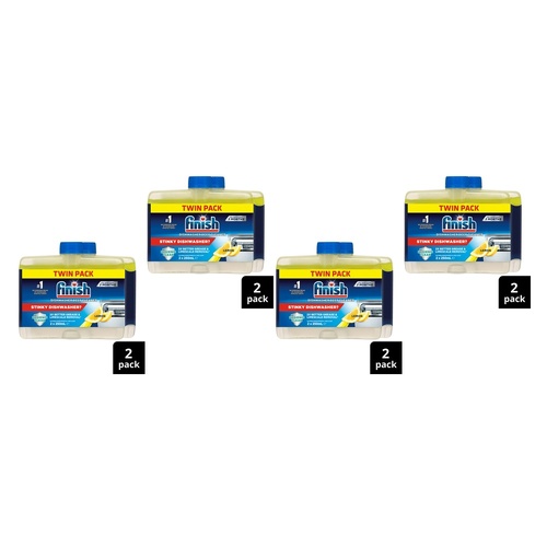 Finish Dishwasher Deep Cleaner Twin Pack Lemon 2 Pack x 250mL Bundle of 4