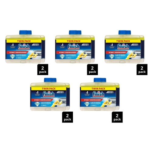 Finish Dishwasher Deep Cleaner Twin Pack Lemon 2 Pack x 250mL Bundle of 5
