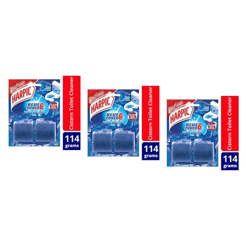 Harpic Blue Power In Cistern Block Cleaner 2 Pack Bundle of 3
