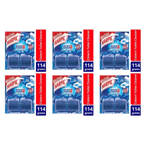 Harpic Blue Power In Cistern Block Cleaner 2 Pack Bundle of 6