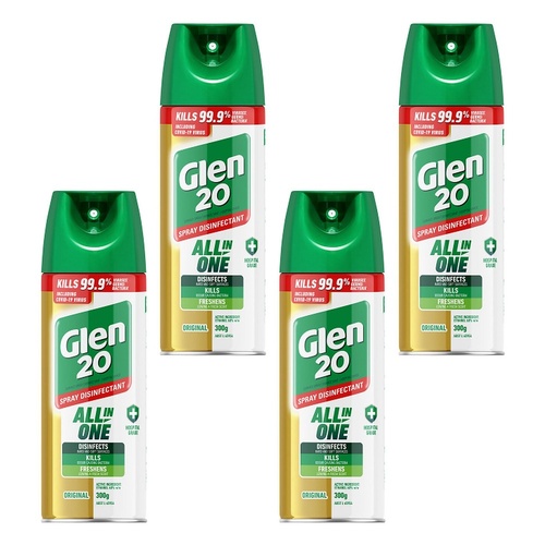 Glen 20 Spray Disinfectant All-In-One Original 300g Pack of 4