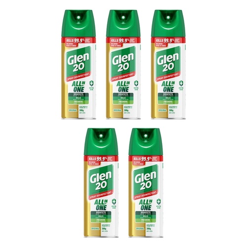 Glen 20 Spray Disinfectant All-In-One Original 300g Pack of 5