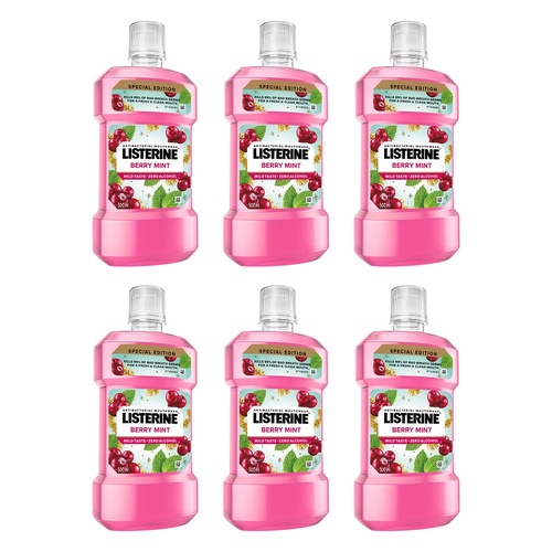 Listerine Berry Mint Mouthwash 500mL Pack of 6