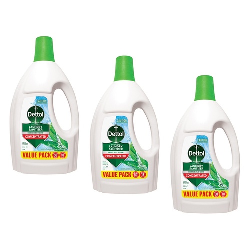 Dettol Concentrated Antibacterial Laundry Sanitiser Natural Pack of 3