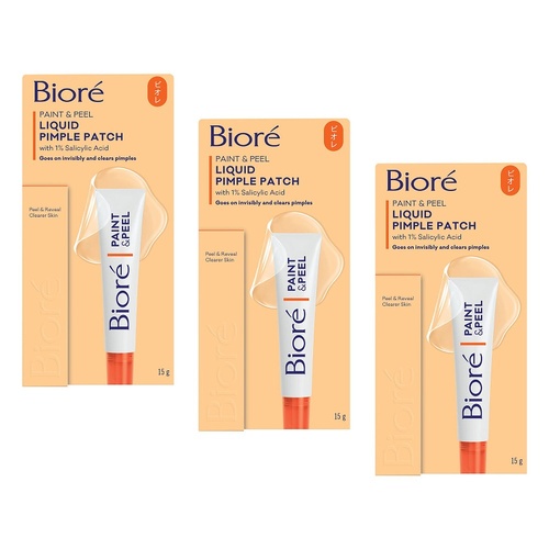 Biore Paint & Peel Liquid Pimple Patch 15g Pack of 3