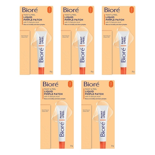 Biore Paint & Peel Liquid Pimple Patch 15g Pack of 5