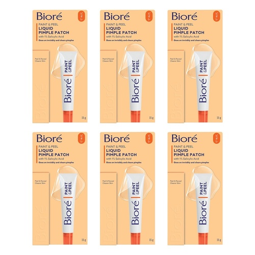 Biore Paint & Peel Liquid Pimple Patch 15g Pack of 6