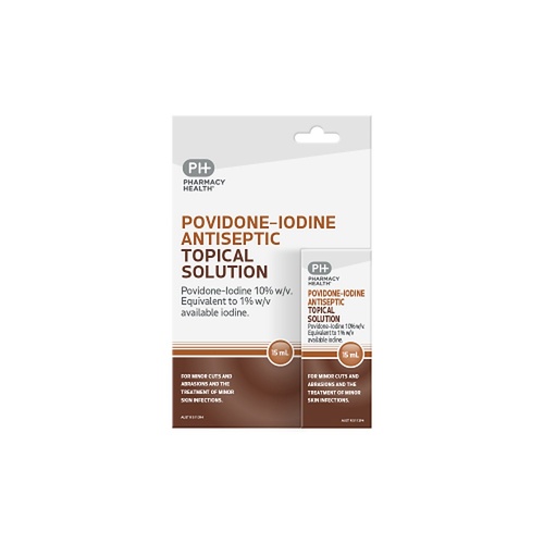 Pharmacy Health Antiseptic Topical Solution Povidone-Iodine 15mL