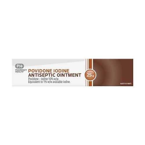 Pharmacy Health Antiseptic Ointment Povidone-Iodine 25 Grams