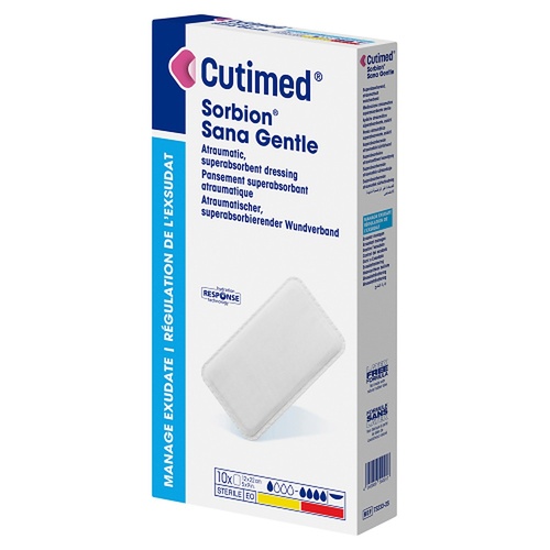 Cutimed Sorbion Sana Gentle Sterile Dressing 8.5cm x 8.5cm 10 Pack