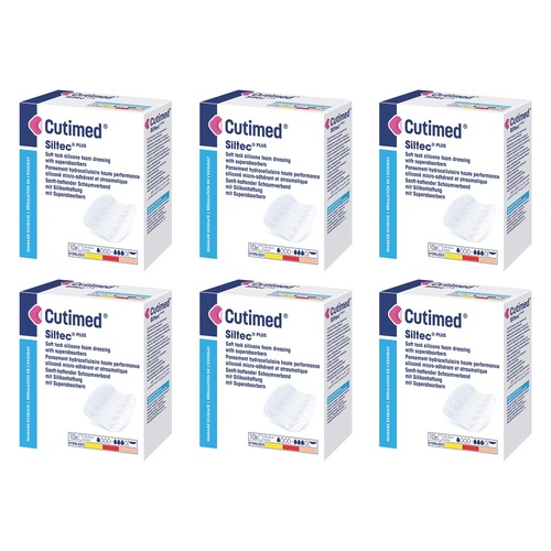 Cutimed Siltec B Sterile Dressing 10cm x 10cm 10 Pack Bundle of 6