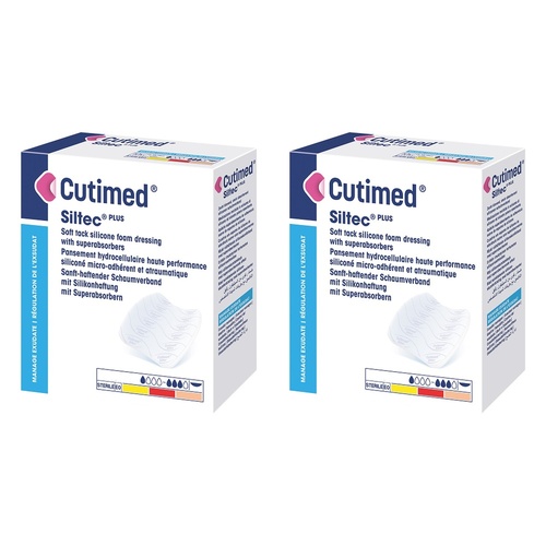 Cutimed Siltec Sterile Dressing 5cm x 6cm 10 Pack Bundle of 2