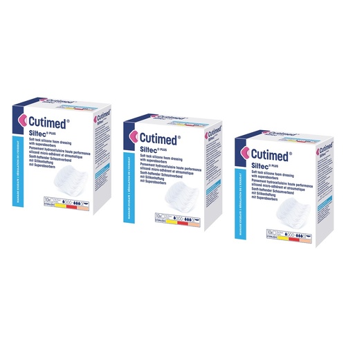 Cutimed Siltec Sterile Dressing 10cm x 10cm 10 Pack Bundle of 3
