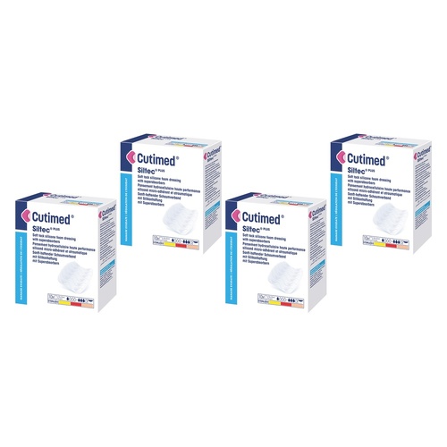 Cutimed Siltec Sterile Dressing 10cm x 10cm 10 Pack Bundle of 4