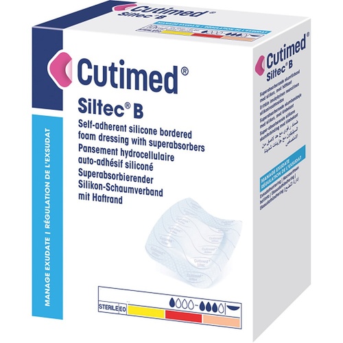Cutimed Siltec B Sterile Dressing 7.5cm x 7.5cm 10 Pack x 10