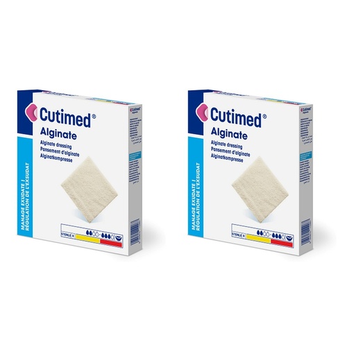 Cutimed Alginate Sterile Dressing 5cm x 5cm 10 Pack Bundle of 2