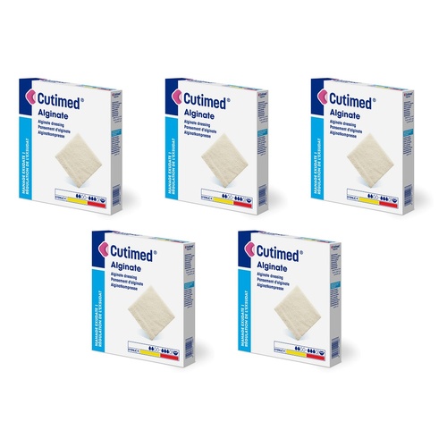 Cutimed Alginate Sterile Dressing 5cm x 5cm 10 Pack Bundle of 5