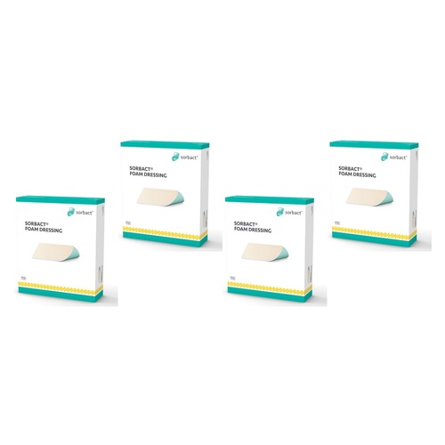 Cutimed Sorbact Foam Dressing Sterile 10cm x 10cm 10 Pack Bundle of 4