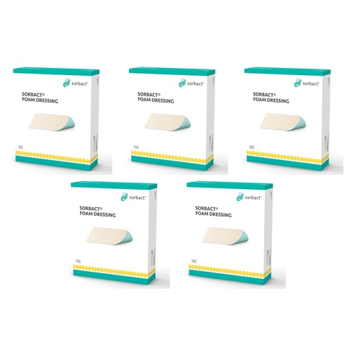 Cutimed Sorbact Foam Dressing Sterile 10cm x 10cm 10 Pack Bundle of 5