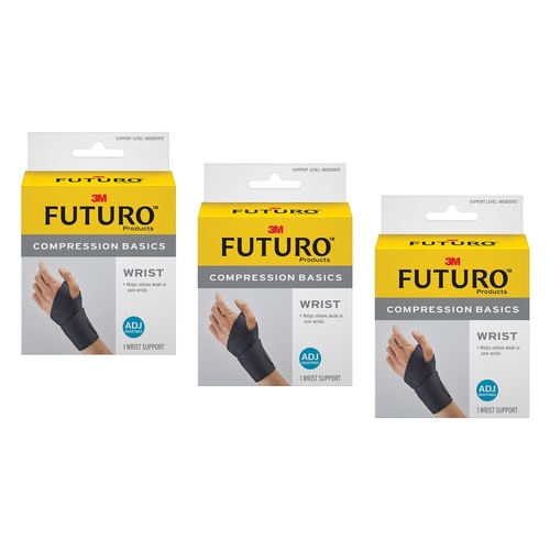 Futuro Wrap Around Wrist Support Adjustable Pack of 3