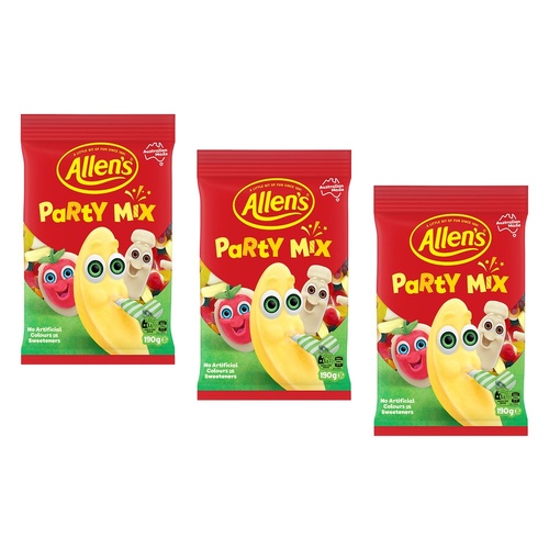 Allen's Party Mix 190g x 12 Bundle of 3